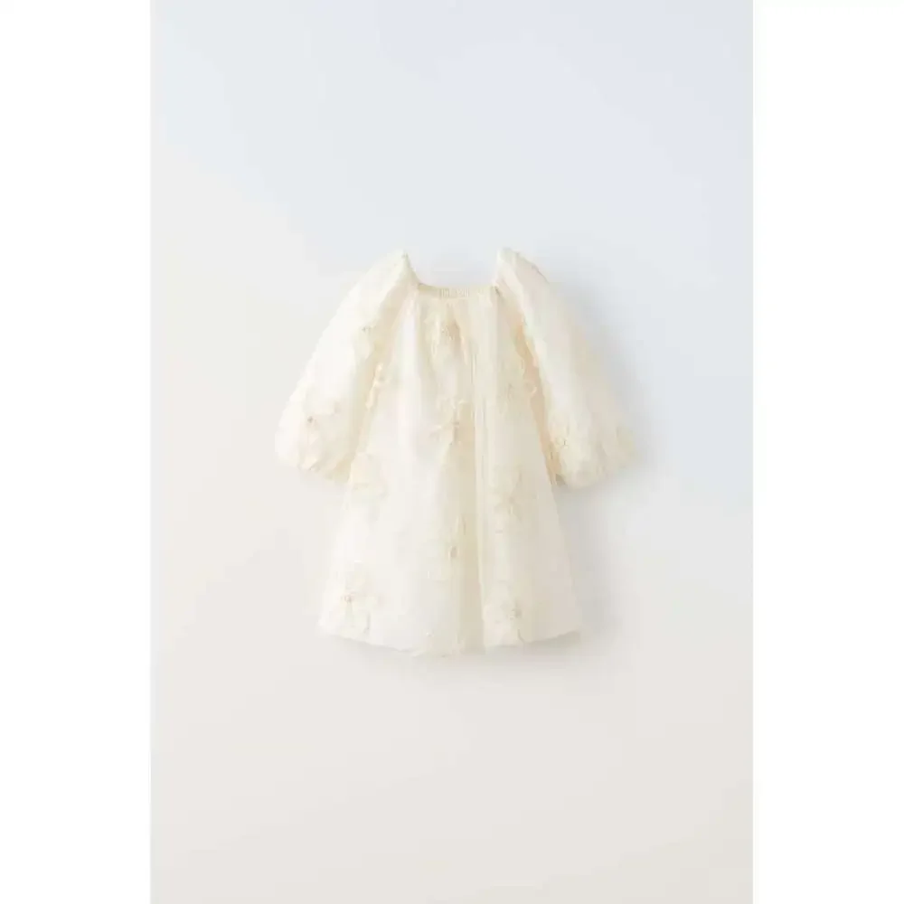 D FLOWER TULLE DRESS